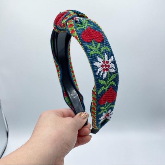 Set of 2 Knot Headbands with Embroidered Fruit & Floral Motifs - Picture 8 of 9